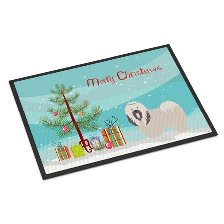 Carolines Treasures Lhasa Apso Christmas Indoor or Outdoor Mat, 24 x 36 in. BB8481JMAT